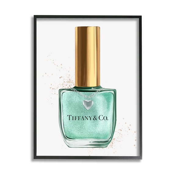 Stupell Industries Makeup Cyan Nail Polish Fashion Design Framed Wall Art by Ziwei Li