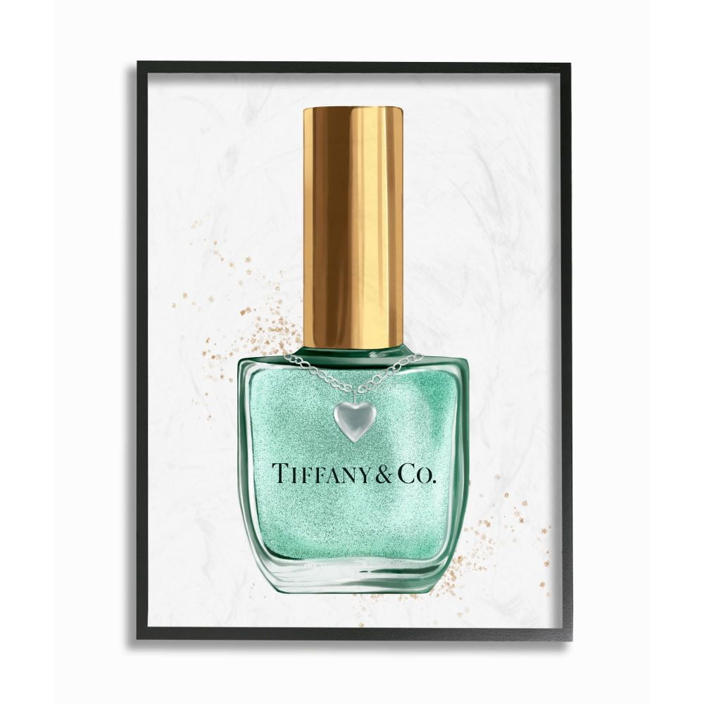 Stupell Industries Makeup Cyan Nail Polish Fashion Design Framed Wall Art by Ziwei Li