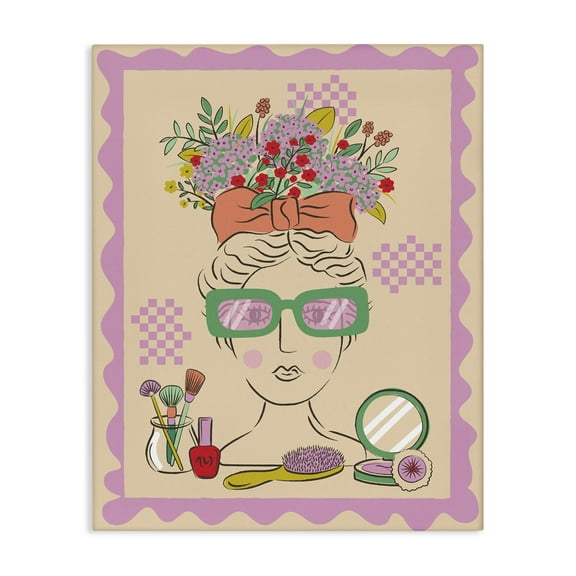 Stupell Industries Makeup & Fashion Boudoir People Painting Wrapped Canvas Art Print Wall Art, 24 x 30