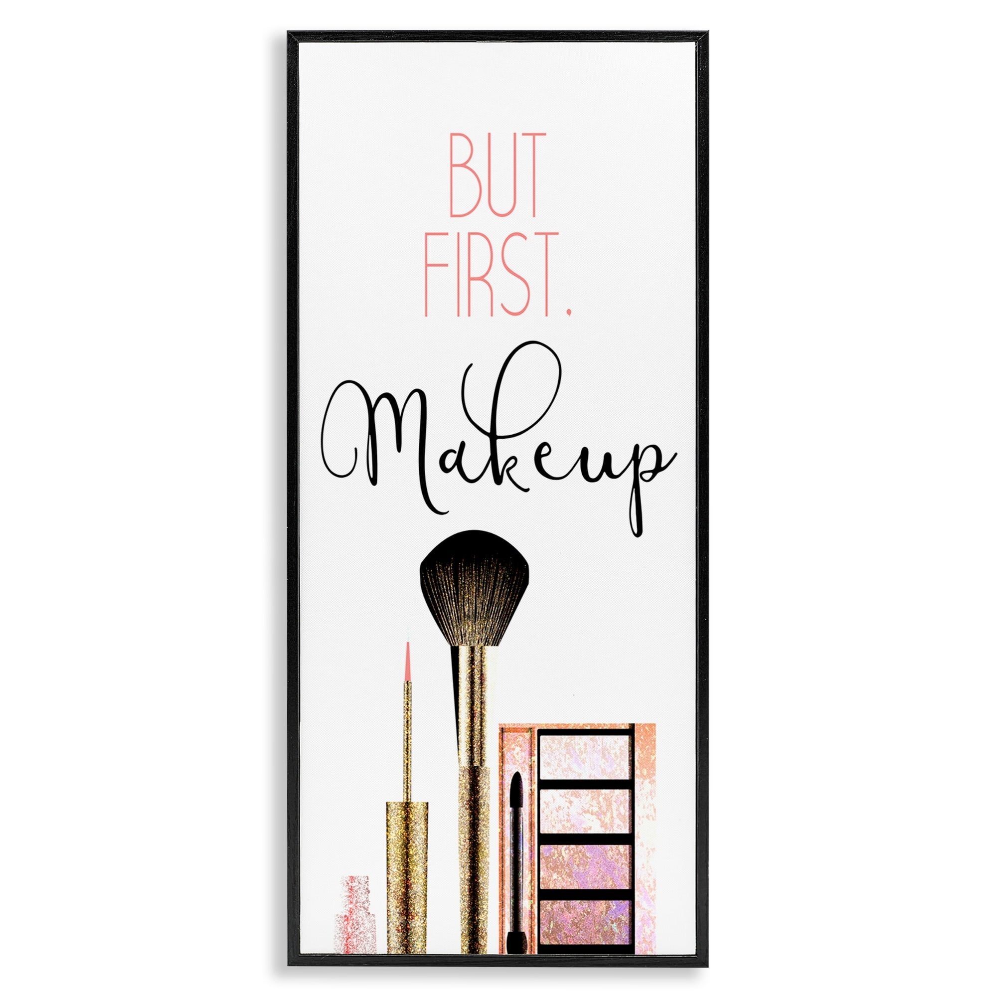 Stupell Industries Makeup Fashion Designer Modern Pink Word, 13 x 30,Design by Kimberly Allen