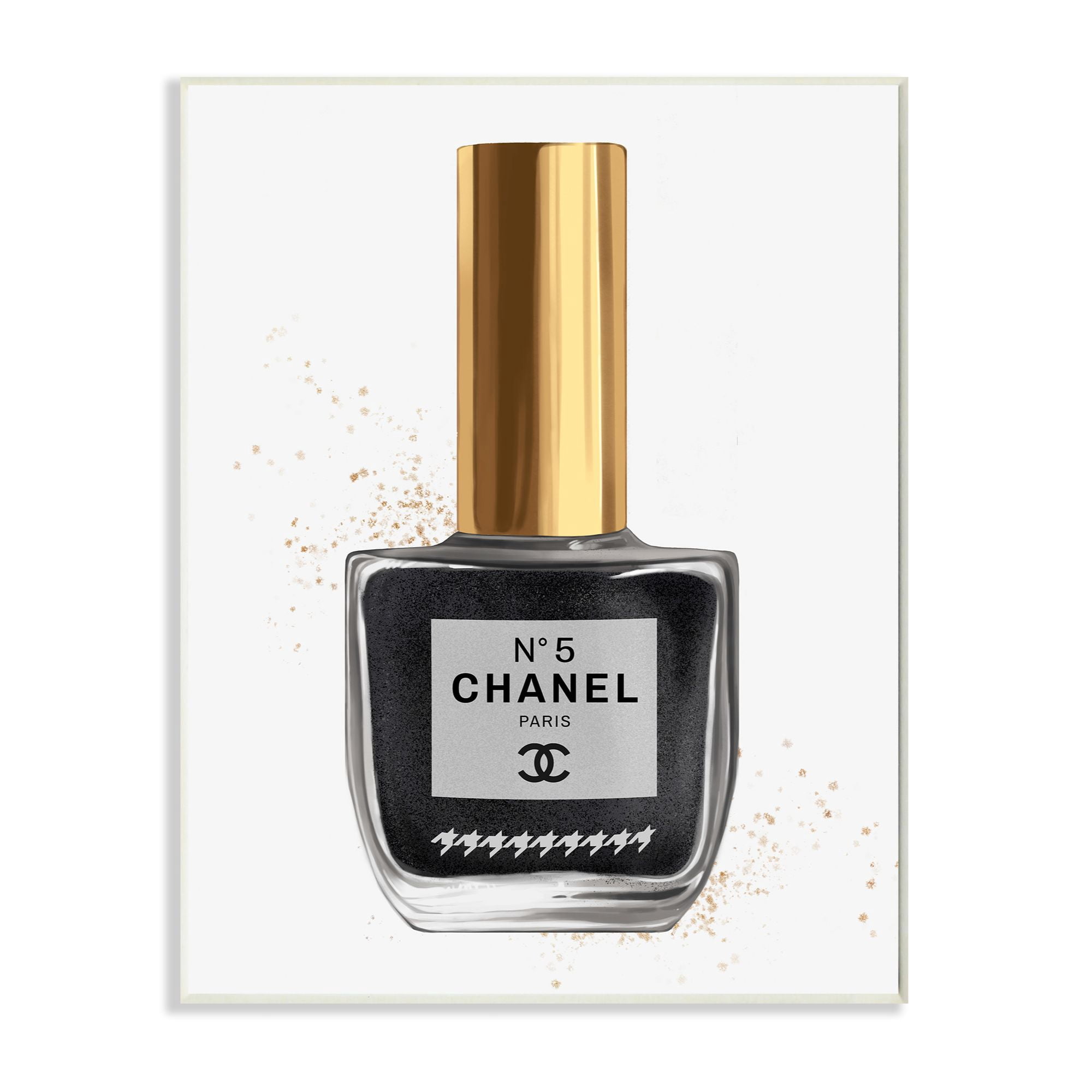 Stupell Industries Makeup Nail Polish Black Fashion Design Wall Plaque by Ziwei Li
