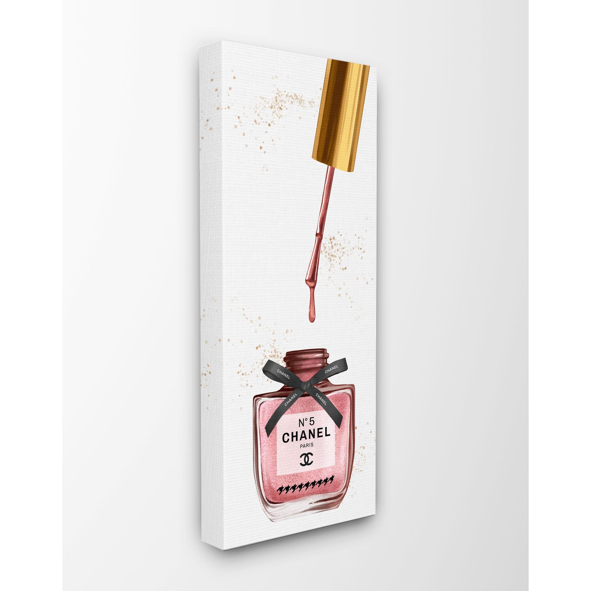Stupell Industries Makeup Nail Polish Brush Pink Fashion Design Canvas Wall Art by Ziwei Li