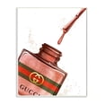 thumbnail image 1 of Stupell Industries Makeup Nail Polish Brush Pink Red Drip Fashion Design Wall Plaque by Ziwei Li, 1 of 1