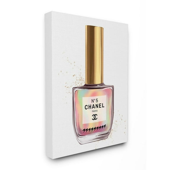 Stupell Industries Makeup Nail Polish Rainbow Fashion Design Canvas Wall Art by Ziwei Li