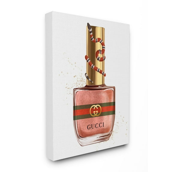 Stupell Industries Makeup Pink Nail Polish Fashion Design Canvas Wall Art by Ziwei Li