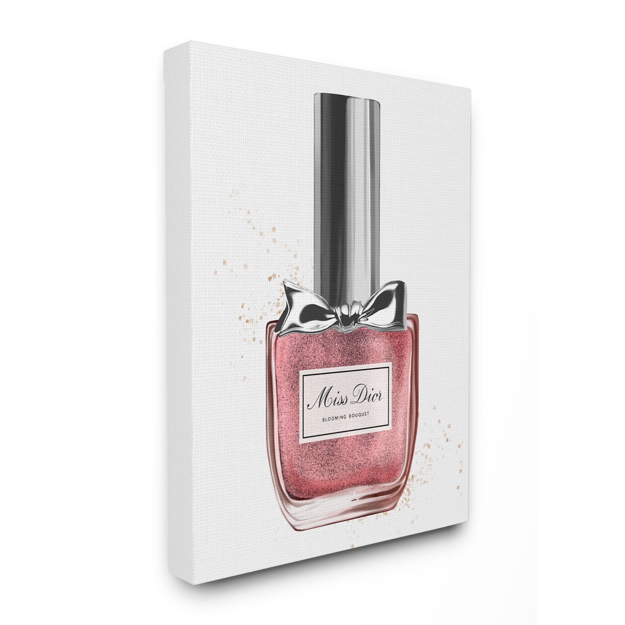 Stupell Industries Makeup Pink Red Nail Polish Silver Fashion Design Canvas Wall Art by Ziwei Li