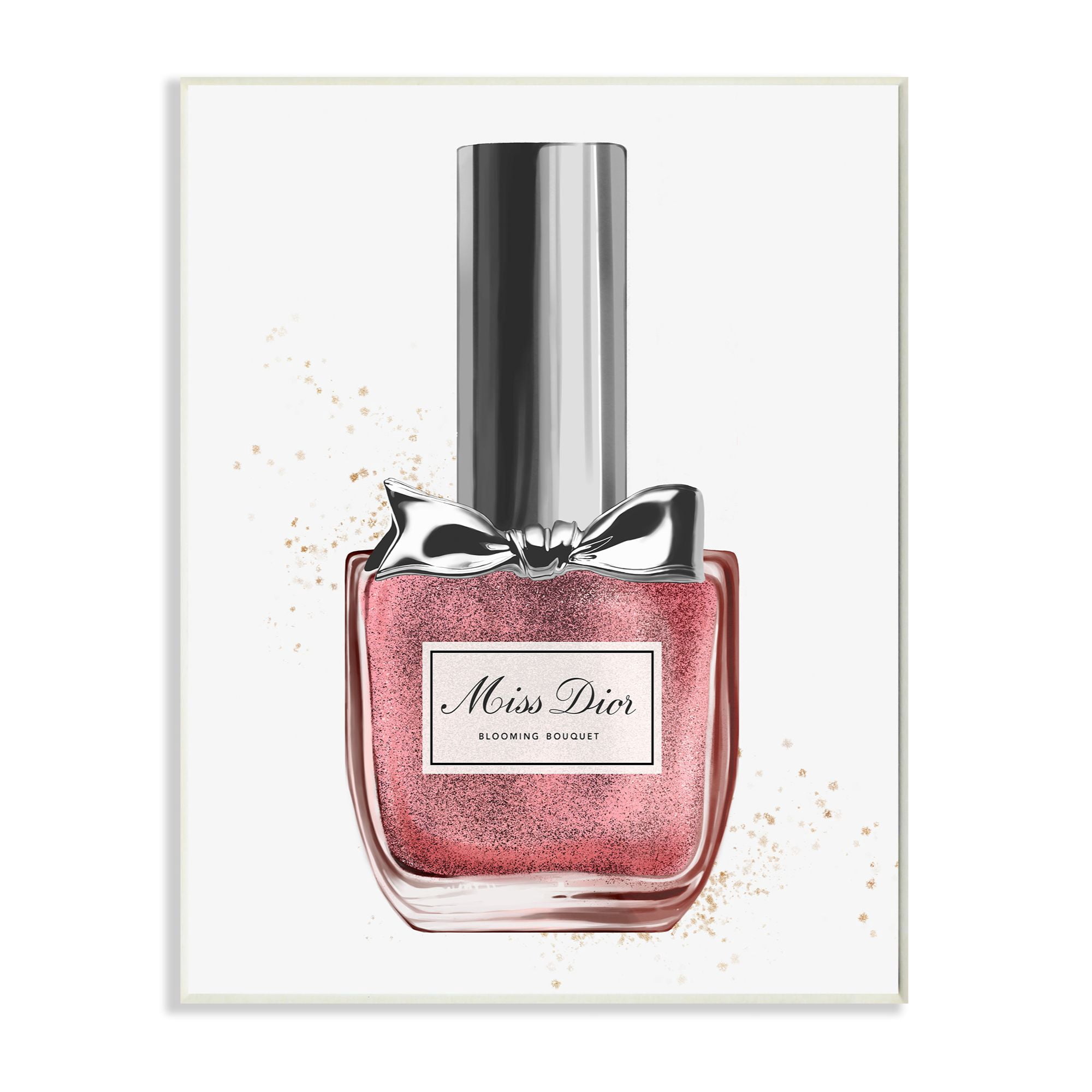Stupell Industries Makeup Pink Red Nail Polish Silver Fashion Design Wall Plaque by Ziwei Li