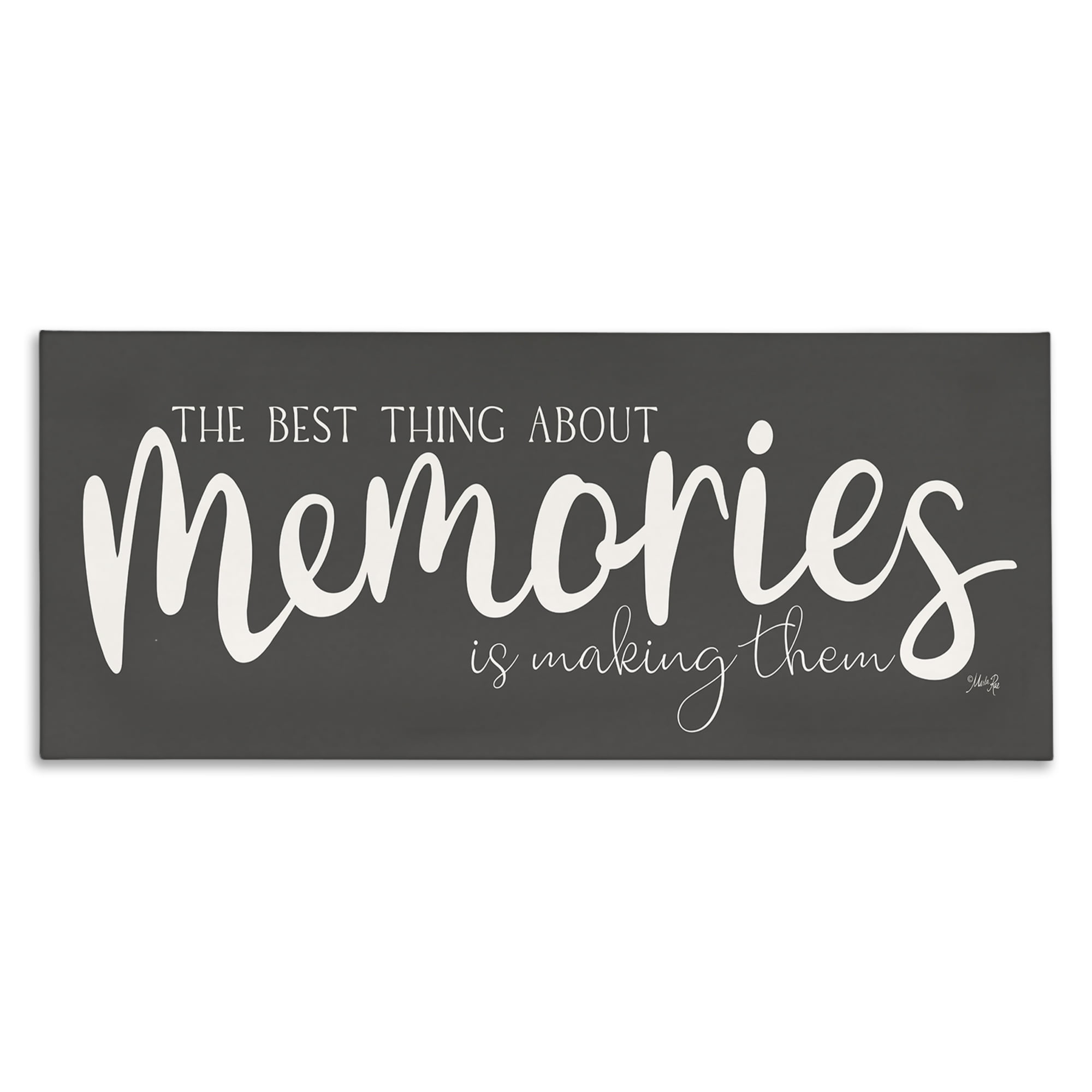 Stupell Industries Making Memories Sentiment Text & Numbers Painting Wrapped Canvas Art Print Wall Art, 24 x 10