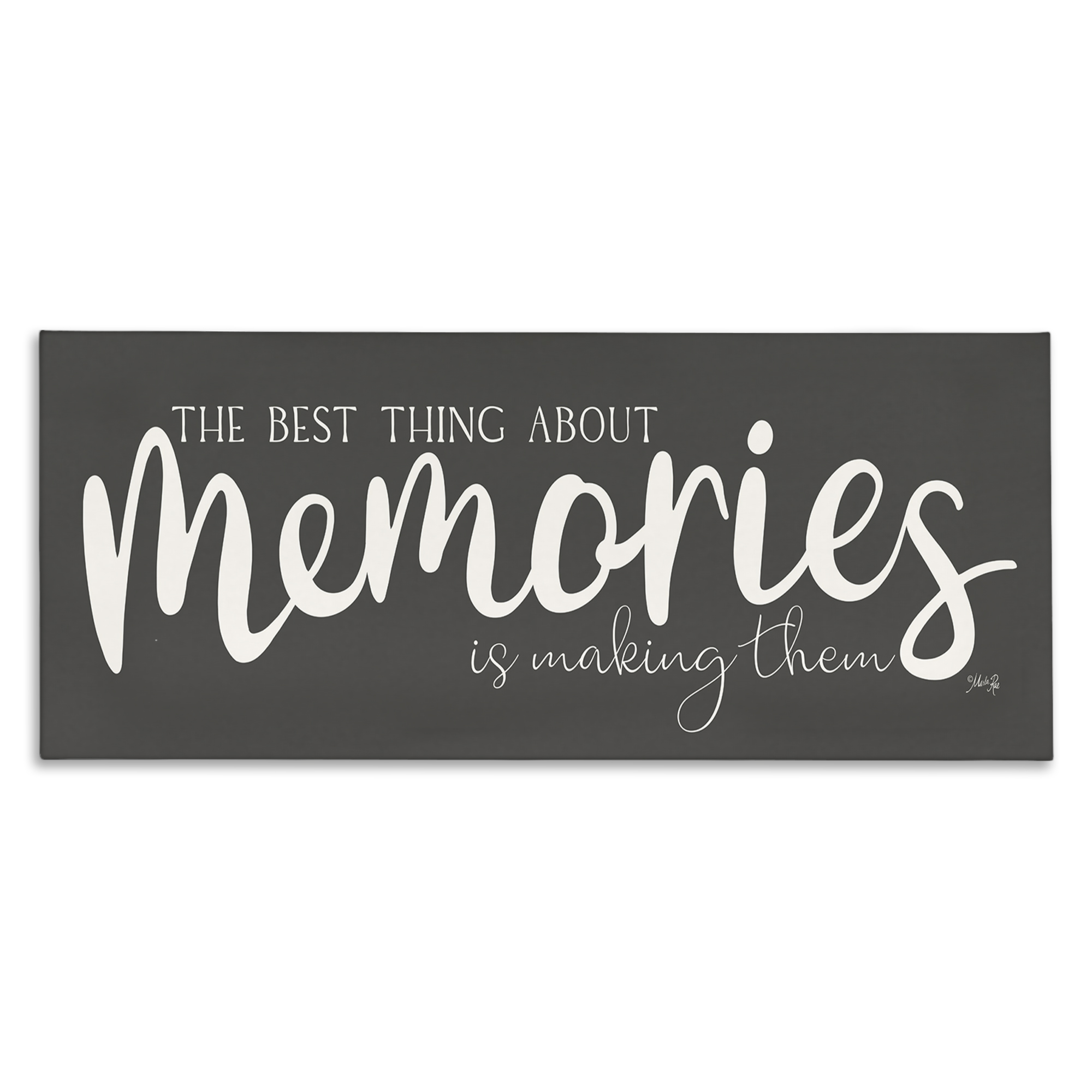 Stupell Industries Making Memories Sentiment Text & Numbers Painting Wrapped Canvas Art Print Wall Art, 40 x 17