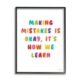 thumbnail image 1 of Stupell Industries Making Mistakes Is Okay Inspirational Painting Black Framed Art Print Wall Art, 16 x 20, 1 of 9