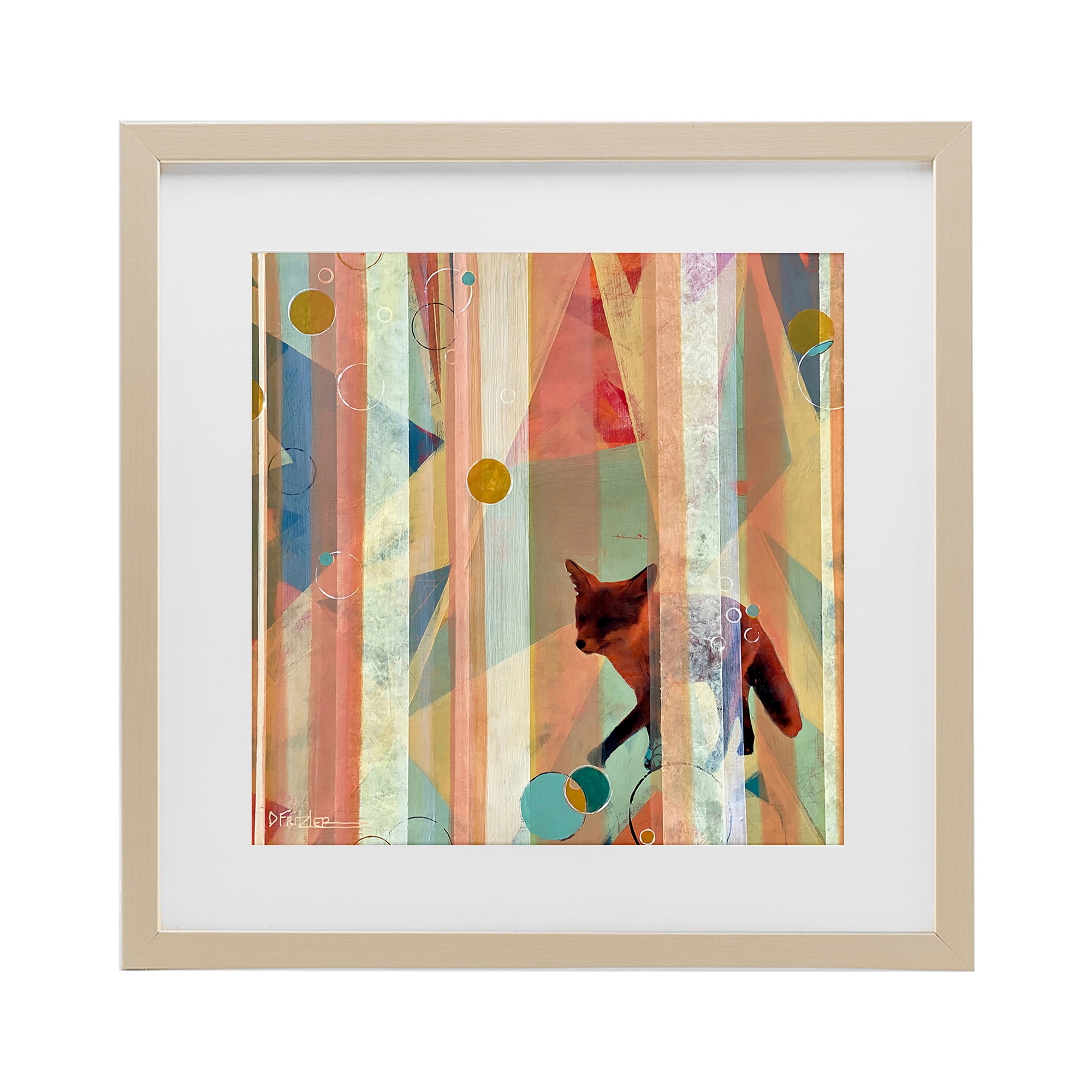 Stupell Industries Making My Move Fox Birch Framed Print Under Glass, design by Dianna Fritzler
