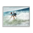 thumbnail image 1 of Stupell Industries Male Surfer Riding Messy Wave Turbulent Beach Shore, 30 x 24,Design by Ziwei Li, 1 of 5