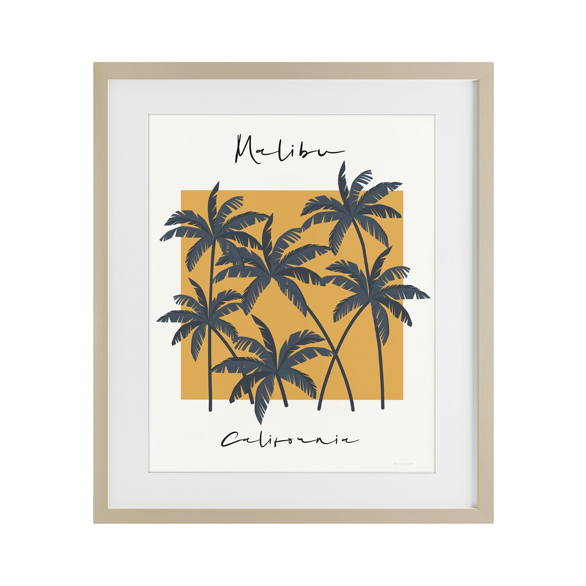 Stupell Industries Malibu Retro Vibe Birch Framed Print Under Glass, design by Omar Escalante