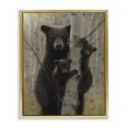 thumbnail image 1 of Stupell Industries Mama Bear Behind Tree Gold Framed Floater Canvas Wall Art design by Collin Bogle, 31 x 25, 1 of 9