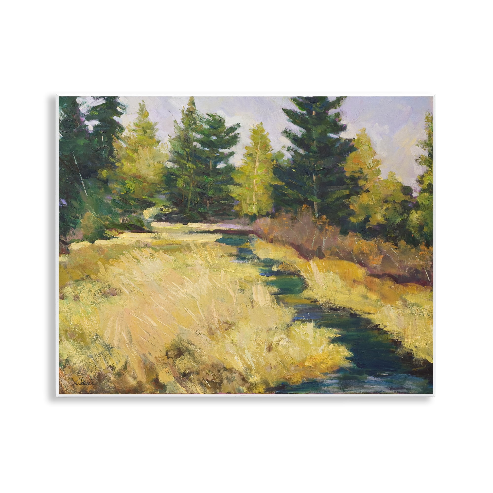 Stupell Industries Mammoth Creek Landscape Landscape & Nature Painting Unframed Art Print Wall Art, 14 x 11