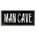 Stupell Industries Man Cave Black And White Typography Painting Gray