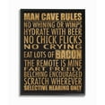 thumbnail image 1 of Stupell Industries Man Cave Rules with Rustic Distressed Text Designed by Lauren Rader, 1 of 8
