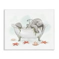 thumbnail image 1 of Stupell Industries Manatee Sea Life Swimming Bathtub Bathroom Painting Graphic Art Gallery Wrapped Canvas Print Wall Art, Design by Ziwei Li, 1 of 5