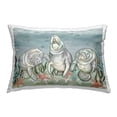 thumbnail image 1 of Stupell Industries Manatee Trio & Starfish Decorative Printed Throw Pillow Design by Ziwei Li, 1 of 5