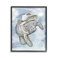 thumbnail image 1 of Stupell Industries Manatee with Stylish Hat Animals & Insects Painting Black Framed Art Print Wall Art, 11 x 14, 1 of 9