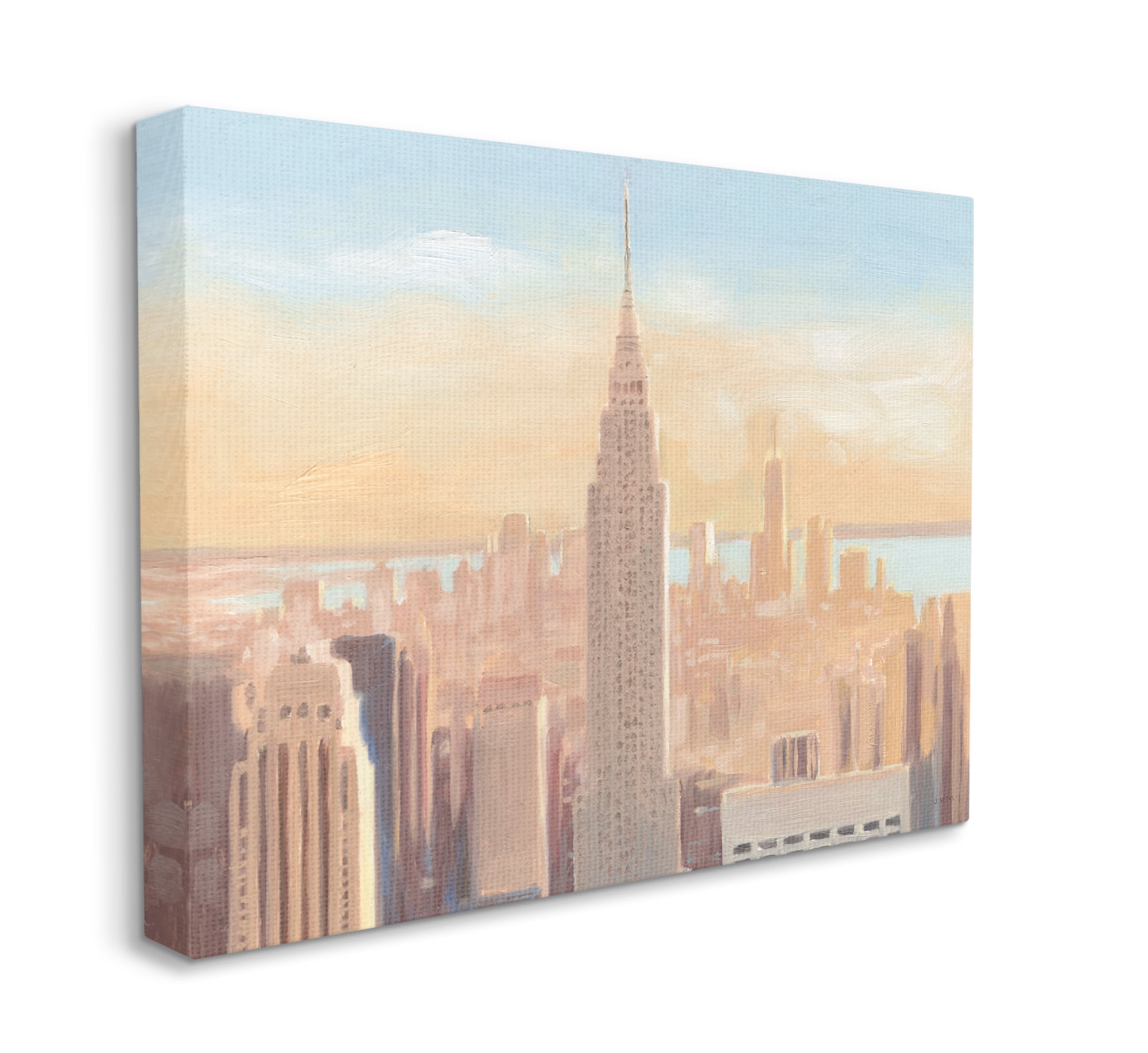 Stupell Industries Manhattan Cityscape at Dawn Urban Architecture Canvas Wall Art, 24 x 30, Design by James Wiens