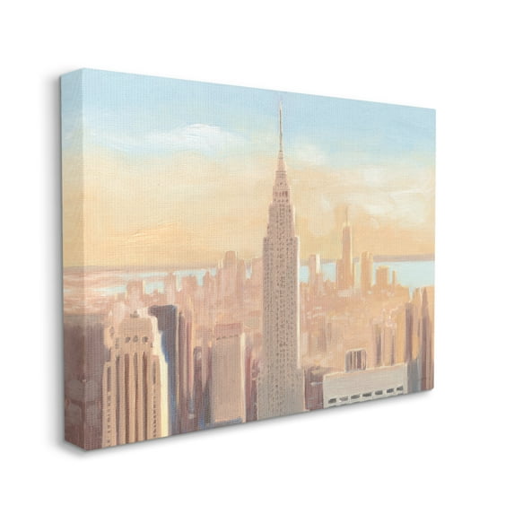 Stupell Industries Manhattan Cityscape at Dawn Urban Architecture Canvas Wall Art, 30 x 40, Design by James Wiens
