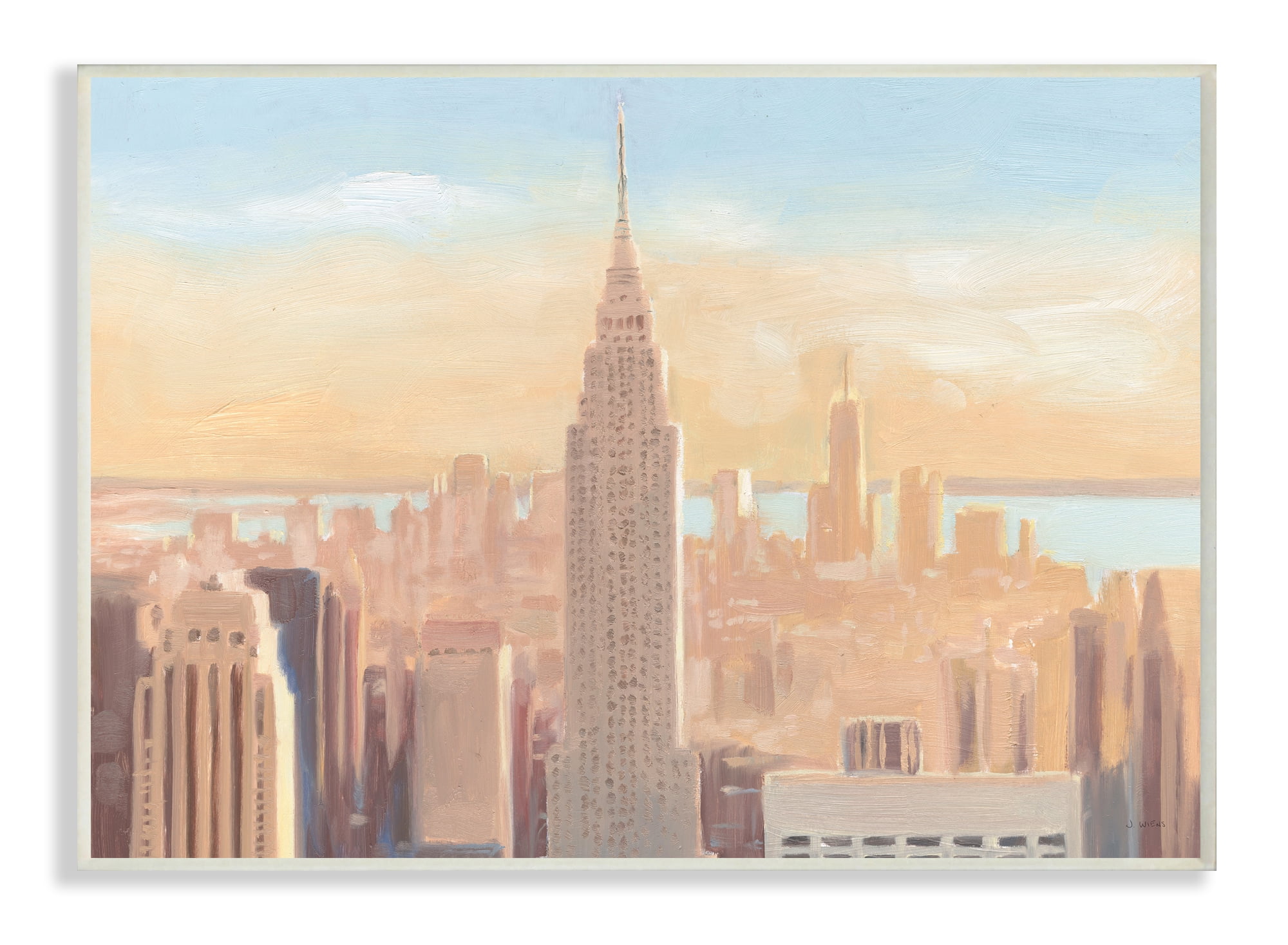 Stupell Industries Manhattan Cityscape at Dawn Urban Architecture Wall Plaque, 10 x 15, Design by James Wiens