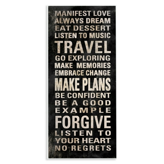 Stupell Industries Manifest Love Phrases Typography Painting Unframed Art Print Wall Art, 7 x 17
