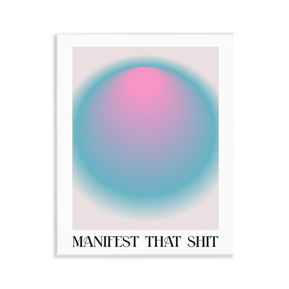 Stupell Industries Manifest Phrase with Ombre Text & Numbers Painting Unframed Art Print Wall Art, 11 x 14
