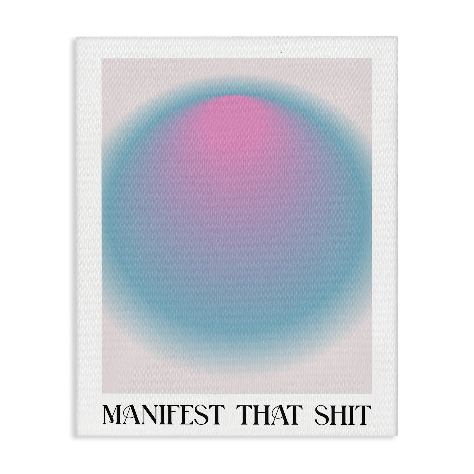 Stupell Industries Manifest Phrase with Ombre Text & Numbers Painting Wrapped Canvas Art Print Wall Art, 16 x 20