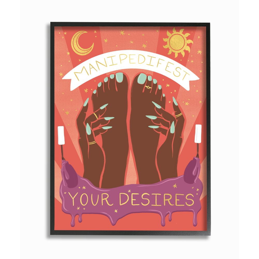 Stupell Industries Manipedifest Festival Illustration Self-Care Necessity Designed by Richelle Lynn Garn