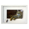 thumbnail image 1 of Stupell Industries Manx Cat Resting Curious Mouse Peering Illusion Painting Unframed Art Print Wall Art, Design by Alan Weston, 1 of 5