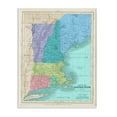thumbnail image 1 of Stupell Industries Map Of Eastern States New England Border Lines Wall Plaque, 13 x 19, Design by Daphne Polselli, 1 of 6