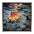 thumbnail image 1 of Stupell Industries Modern Maple Leaf Floating in Stream Gray Floating Frame Canvas Art, 25 x 25, by Kate Jarvik Birch, 1 of 8