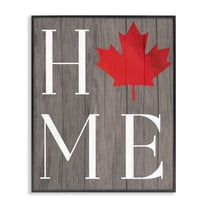 Stupell Industries Maple Leaf Home Typography Black Framed Giclee Art design by Lil' Rue, 14 x 11