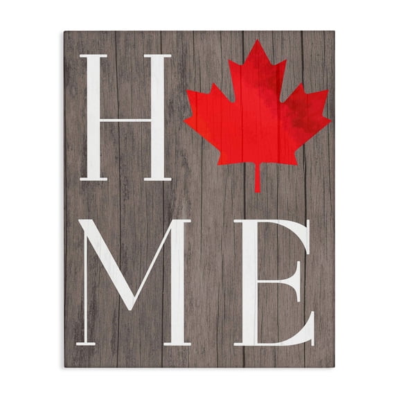 Stupell Industries Maple Leaf Home Typography Canvas Wall Art design by Lil' Rue, 30 x 24