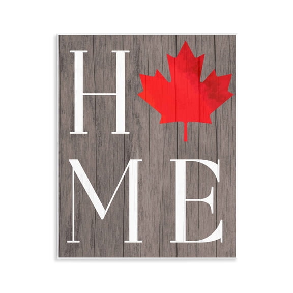 Stupell Industries Maple Leaf Home Typography Wall Plaque Art design by Lil' Rue, 14 x 11