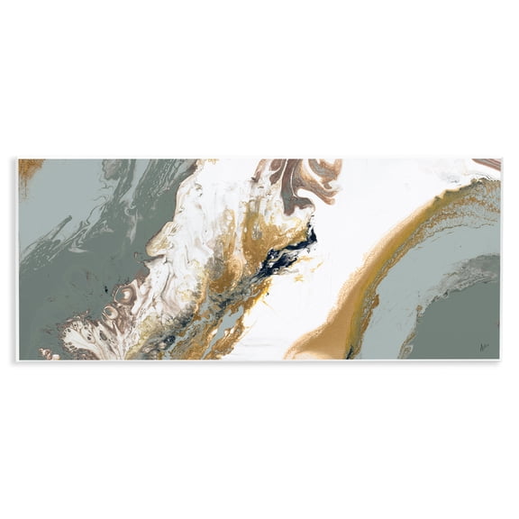 Stupell Industries Modern Marbled Geode Abstract Composition Wall Plaque Art, 17 x 7, by Ajoya Grace