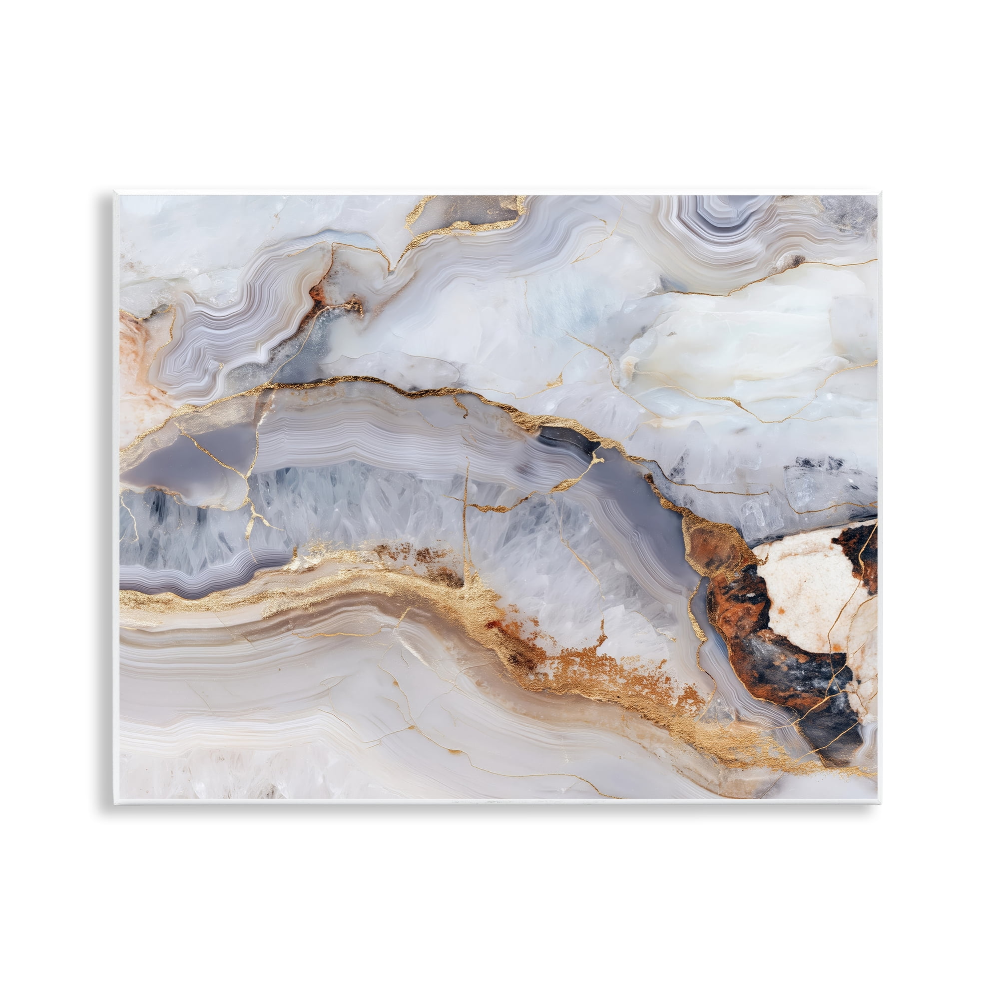 Stupell Industries Marbled Gold Stone Wall Plaque Art, design by Svetlana Aleynikova