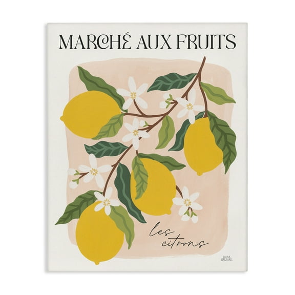 Stupell Industries Marche Aux Lemons Food & Beverage Painting Gallery Wrapped Canvas Art Print Wall Art, 16 x 20