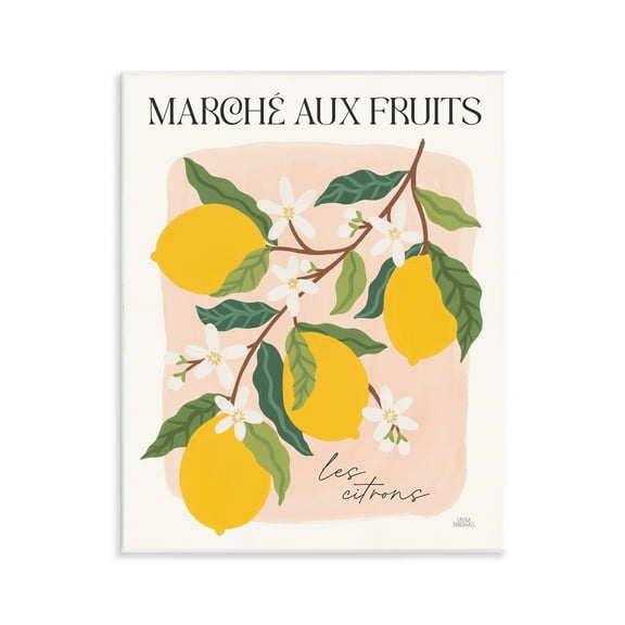 Stupell Industries Marche Aux Lemons Food & Beverage Painting Unframed Art Print Wall Art, 11 x 14