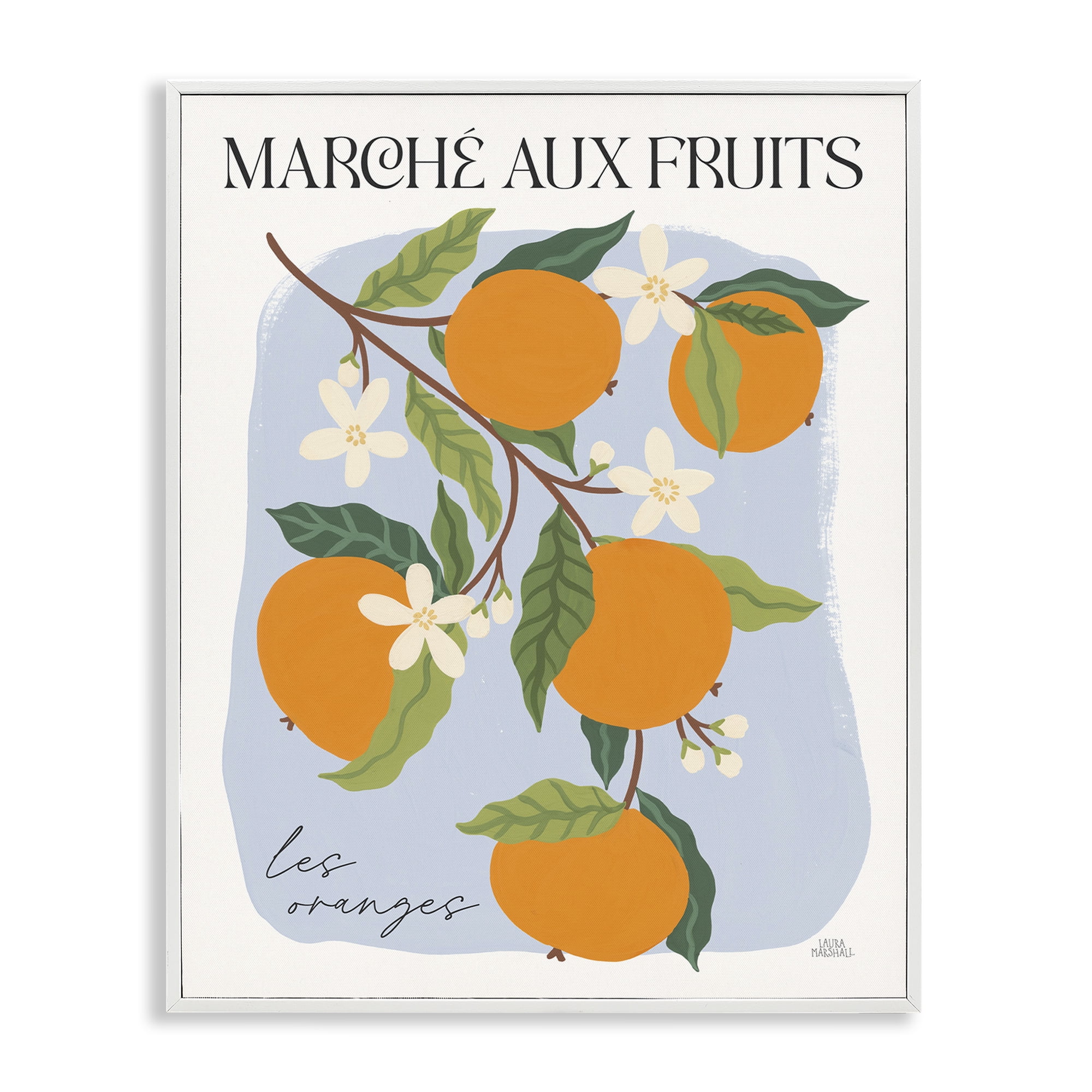 Stupell Industries Marche Aux Oranges Food & Beverage Painting White Framed Art Print Wall Art, 24 x 30