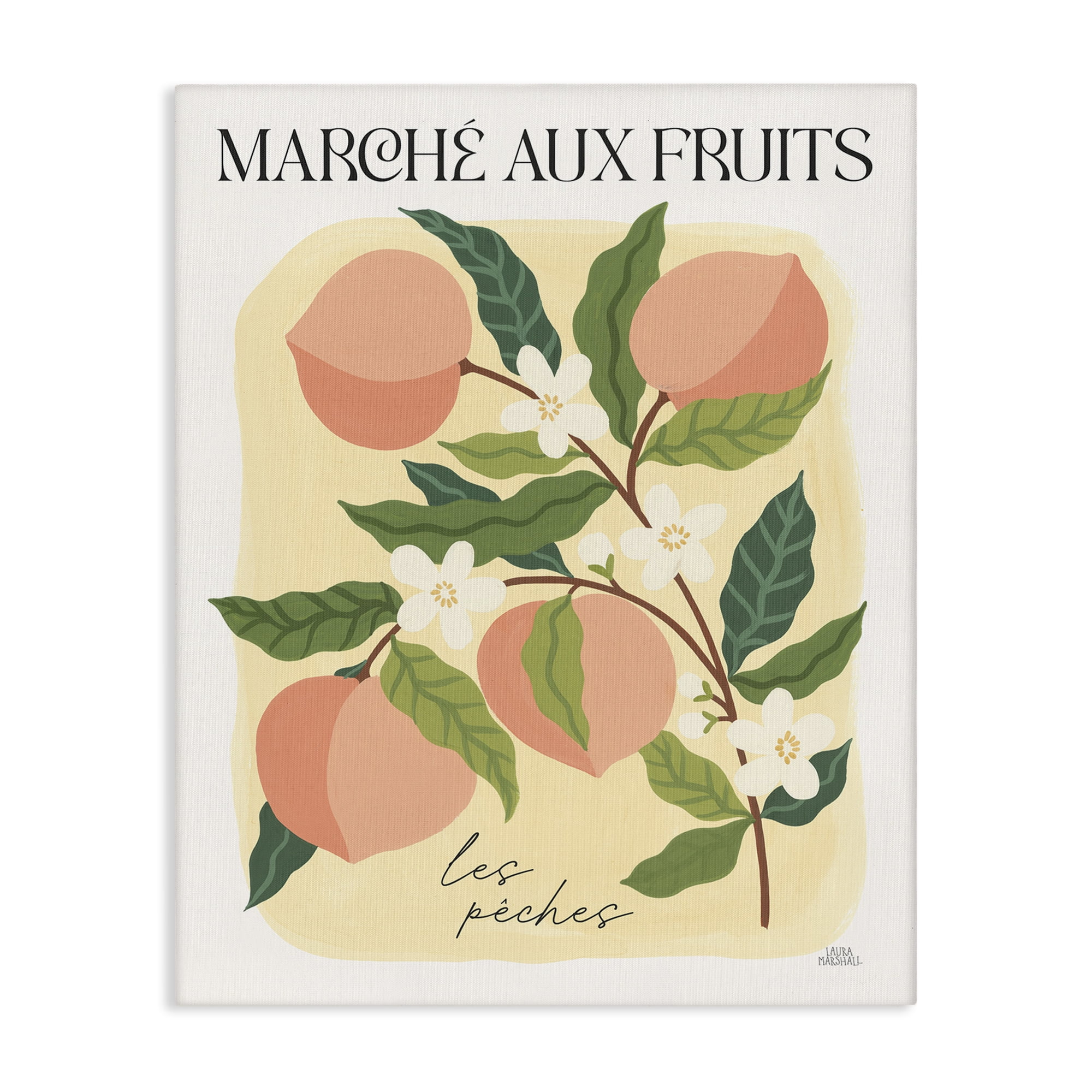 Stupell Industries Marche Aux Peaches Food & Beverage Painting Gallery Wrapped Canvas Art Print Wall Art, 30 x 40