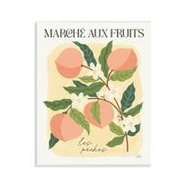 Stupell Industries Marche Aux Peaches Food & Beverage Painting Unframed Art Print Wall Art, 11 x 14