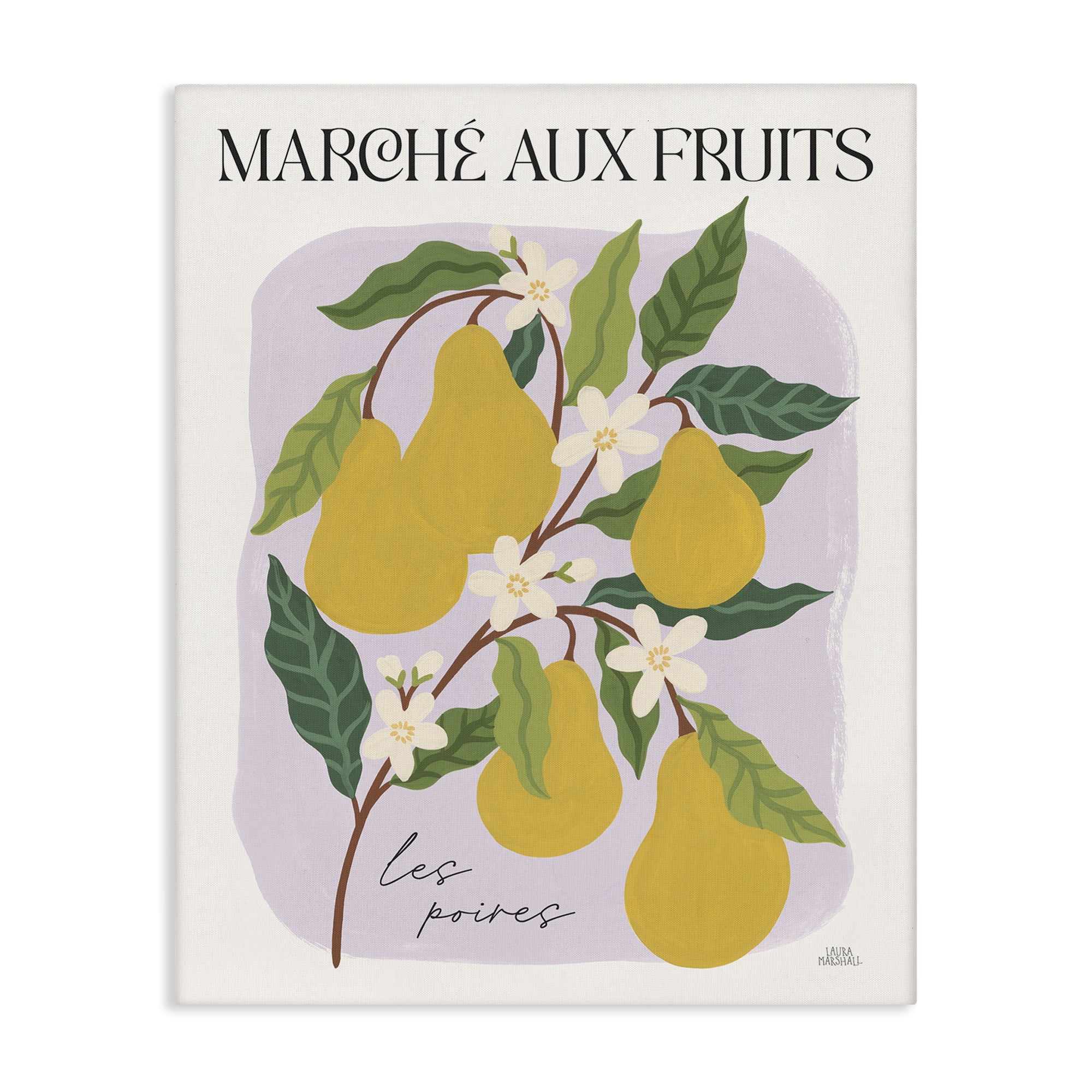 Stupell Industries Marche Aux Pears Food & Beverage Painting Gallery Wrapped Canvas Art Print Wall Art, 24 x 30