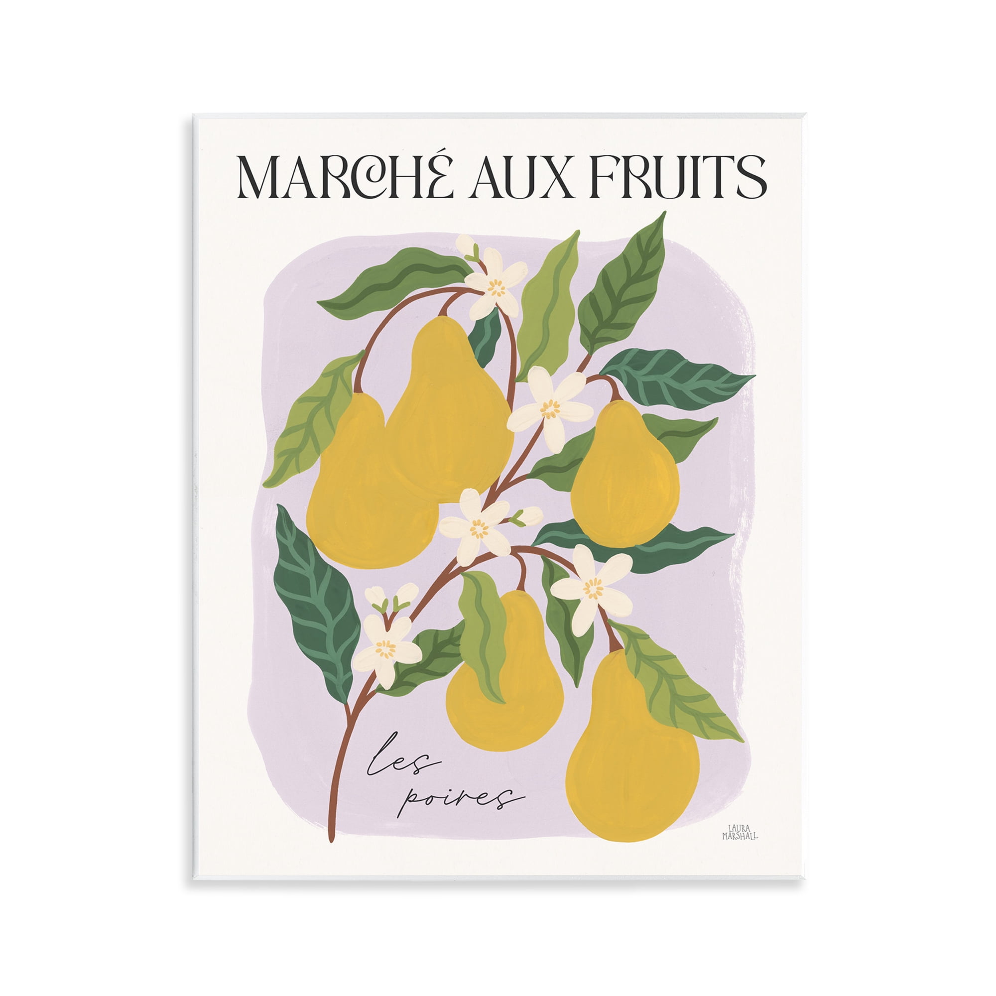 Stupell Industries Marche Aux Pears Food & Beverage Painting Unframed Art Print Wall Art, 11 x 14