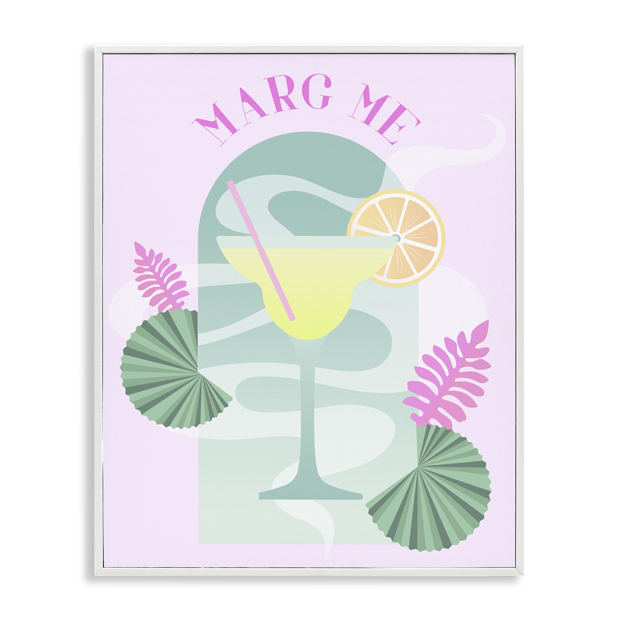 Stupell Industries Marg Me Phrase Food & Beverage Painting White Framed Art Print Wall Art, 16 x 20
