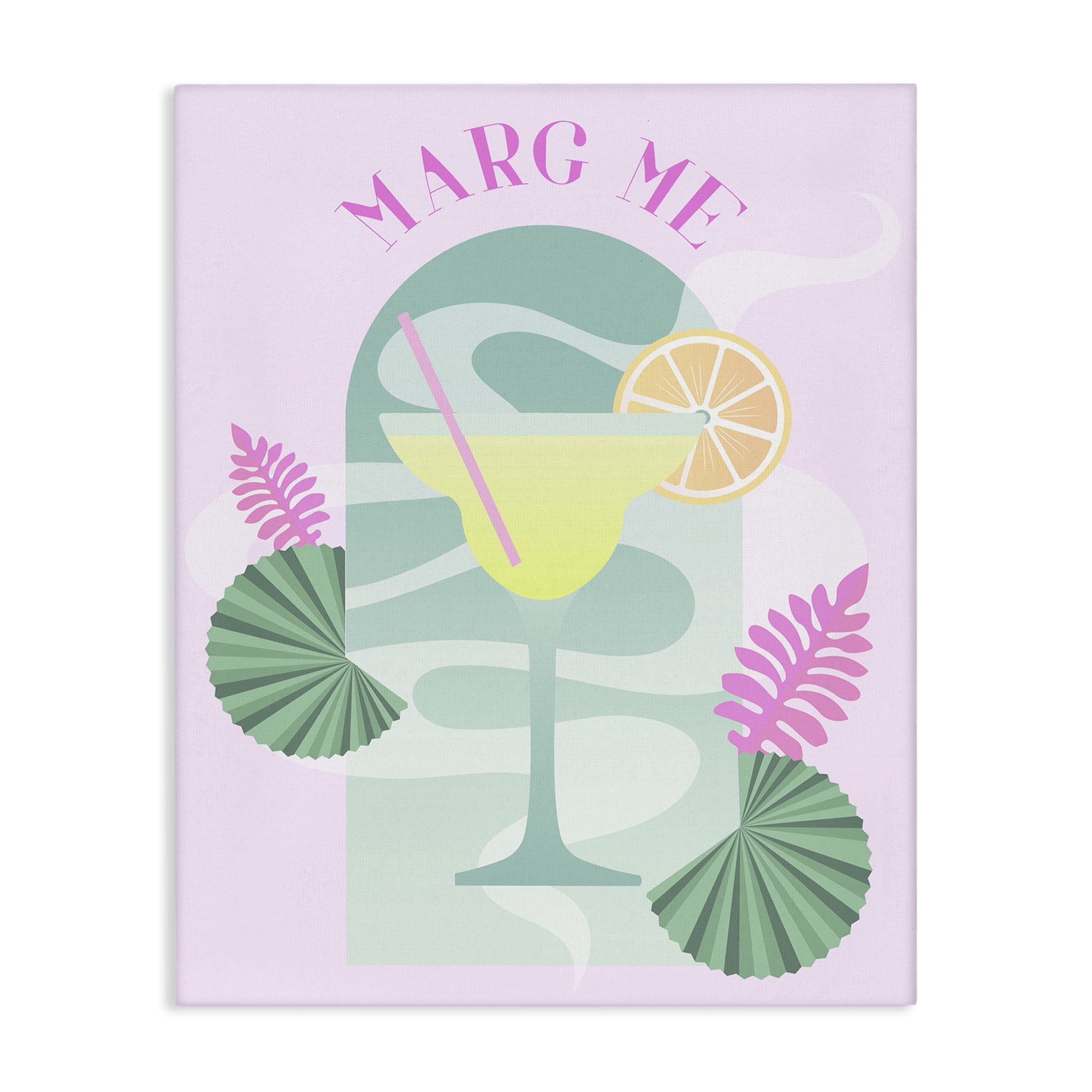 Stupell Industries Marg Me Phrase Food & Beverage Painting Wrapped Canvas Art Print Wall Art, 16 x 20