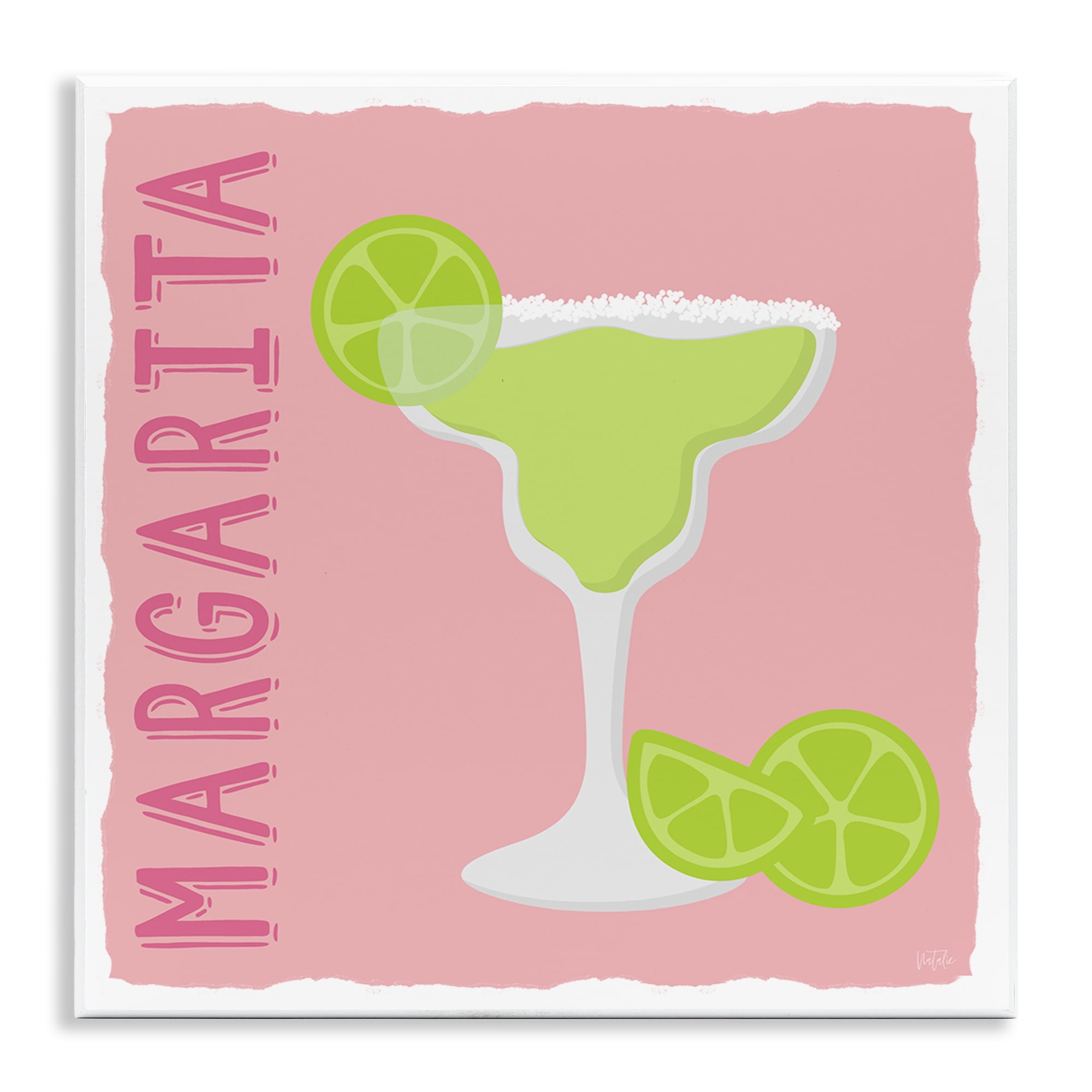 Stupell Industries Margarita Cocktail with Limes Food & Beverage Painting Unframed Art Print Wall Art, 12 x 12