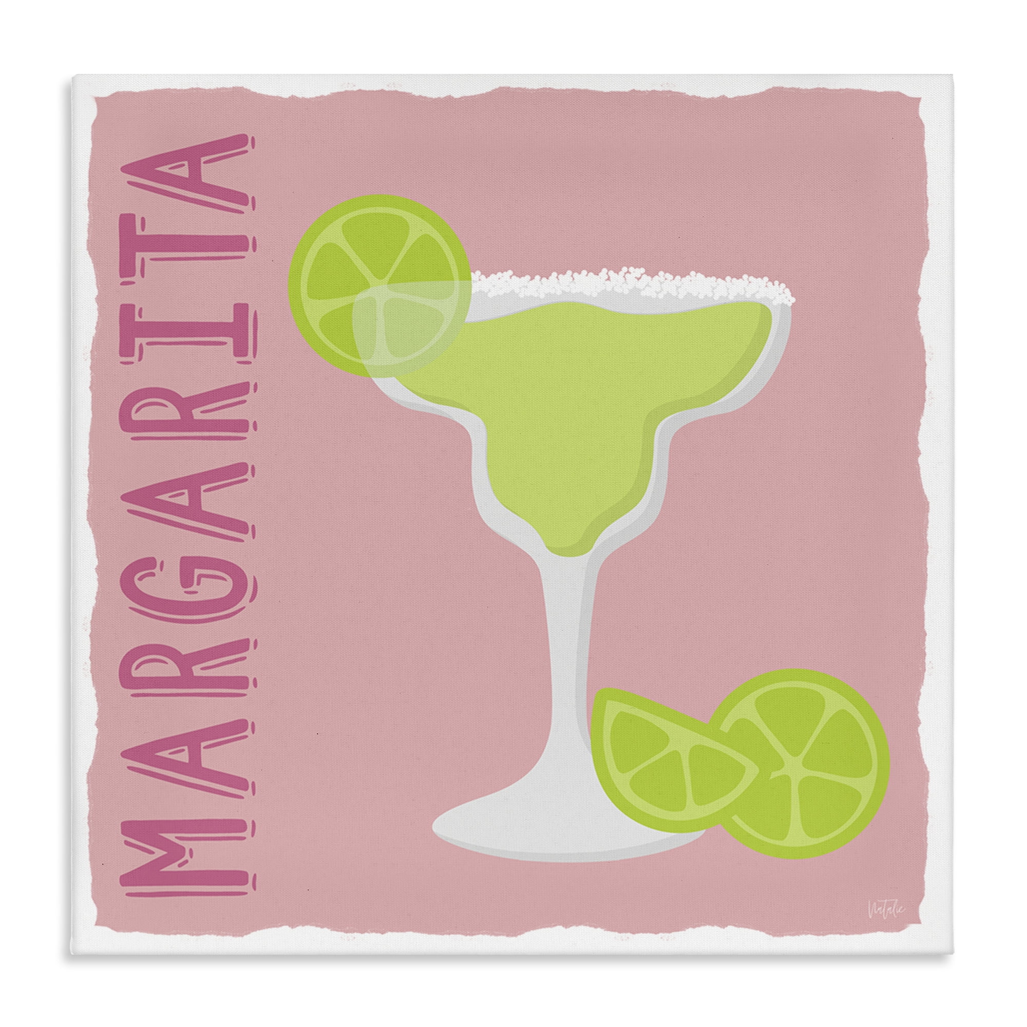 Stupell Industries Margarita Cocktail with Limes Food & Beverage Painting Wrapped Canvas Art Print Wall Art, 36 x 36
